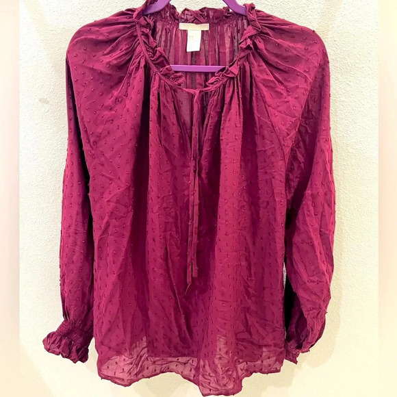 MAROON H&M size 14 Blouse - Picture 1 of 7
